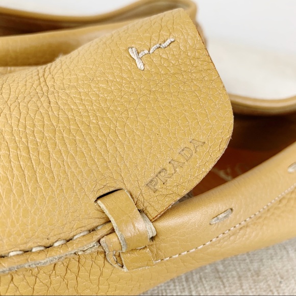 Prada Beige Leather Loafers - Picture 2 of 7